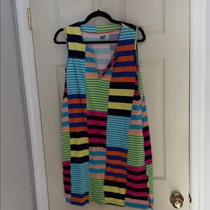 Lands' End Vibrant Multicolor Striped Tunic